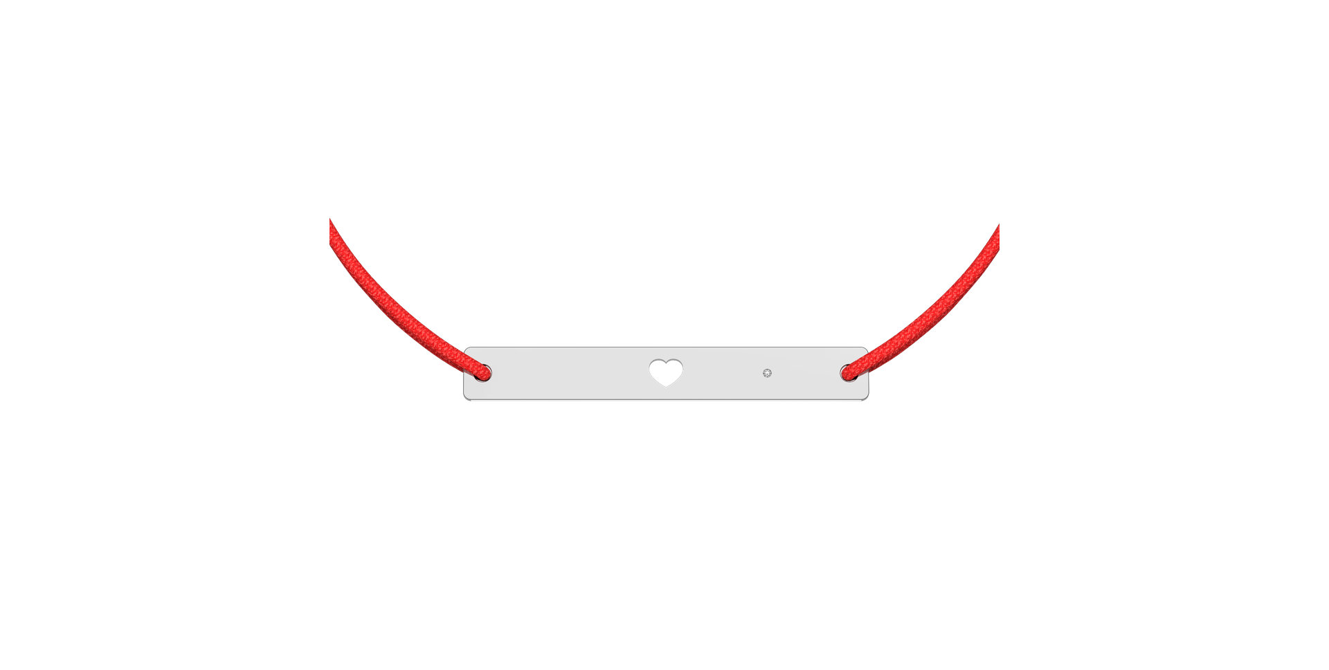 Diamantový náramek se šňůrkou Love U