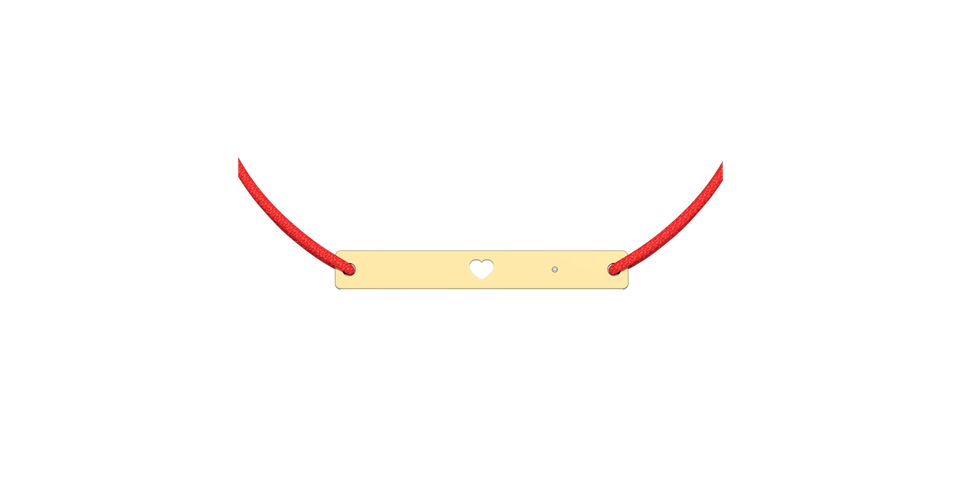 Diamantový náramek se šňůrkou Love U