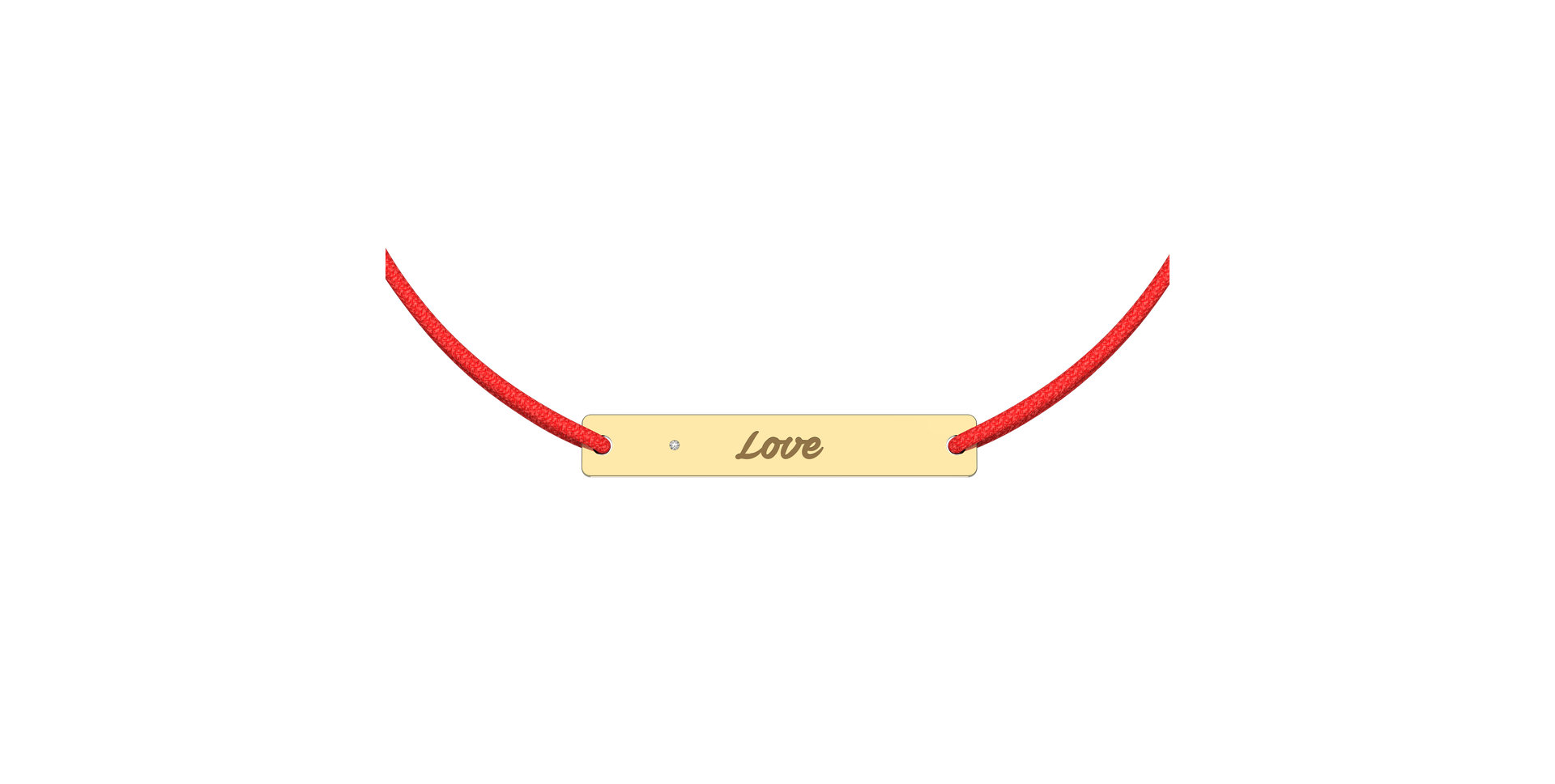 Diamantový náramek se šňůrkou Stamp Diamond