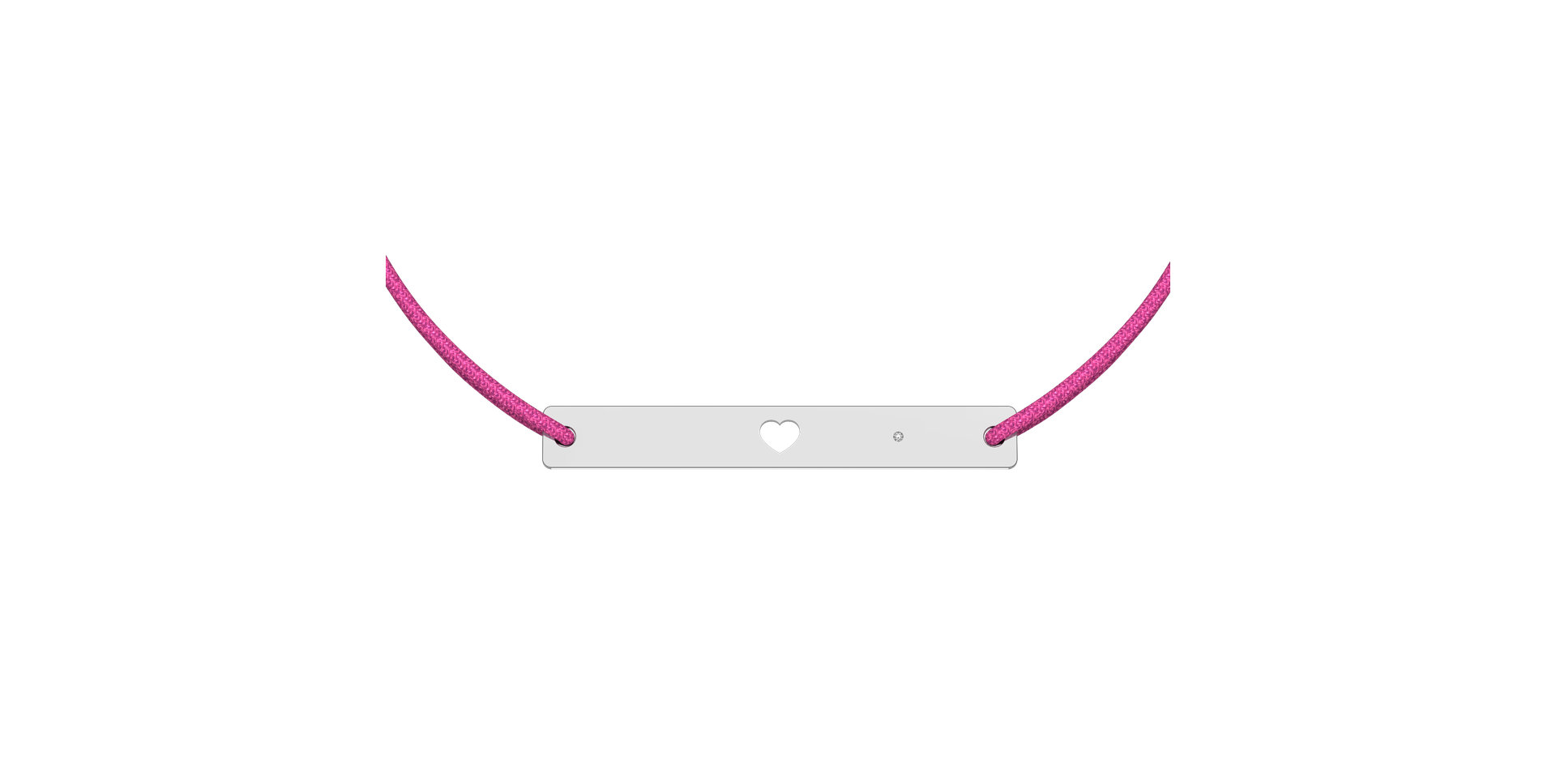 Diamantový náramek se šňůrkou Love U