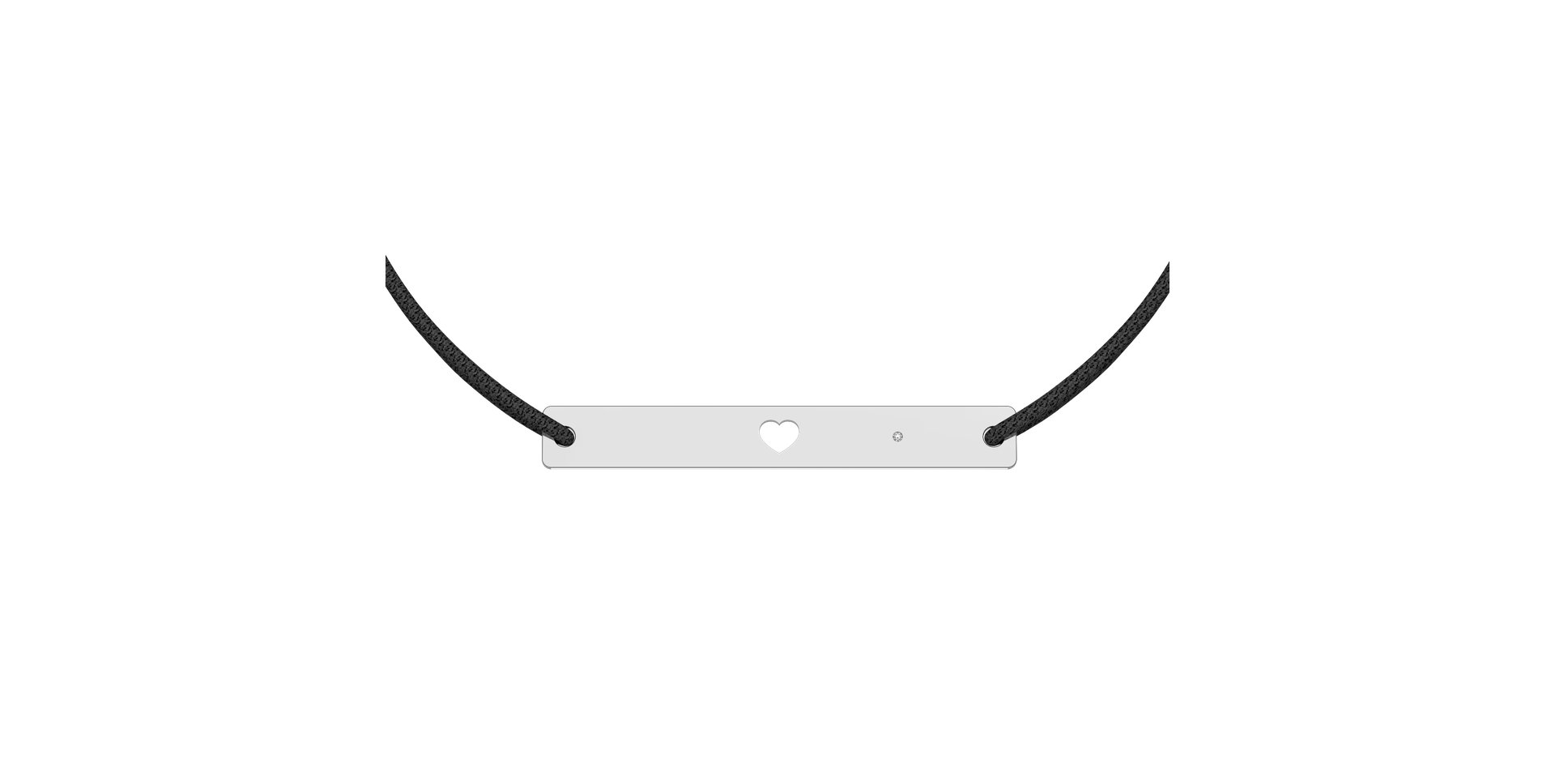 Diamantový náramek se šňůrkou Love U