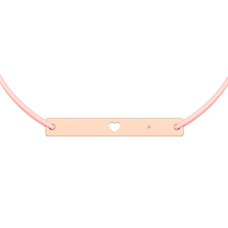 Diamantový náramek se šňůrkou Love U