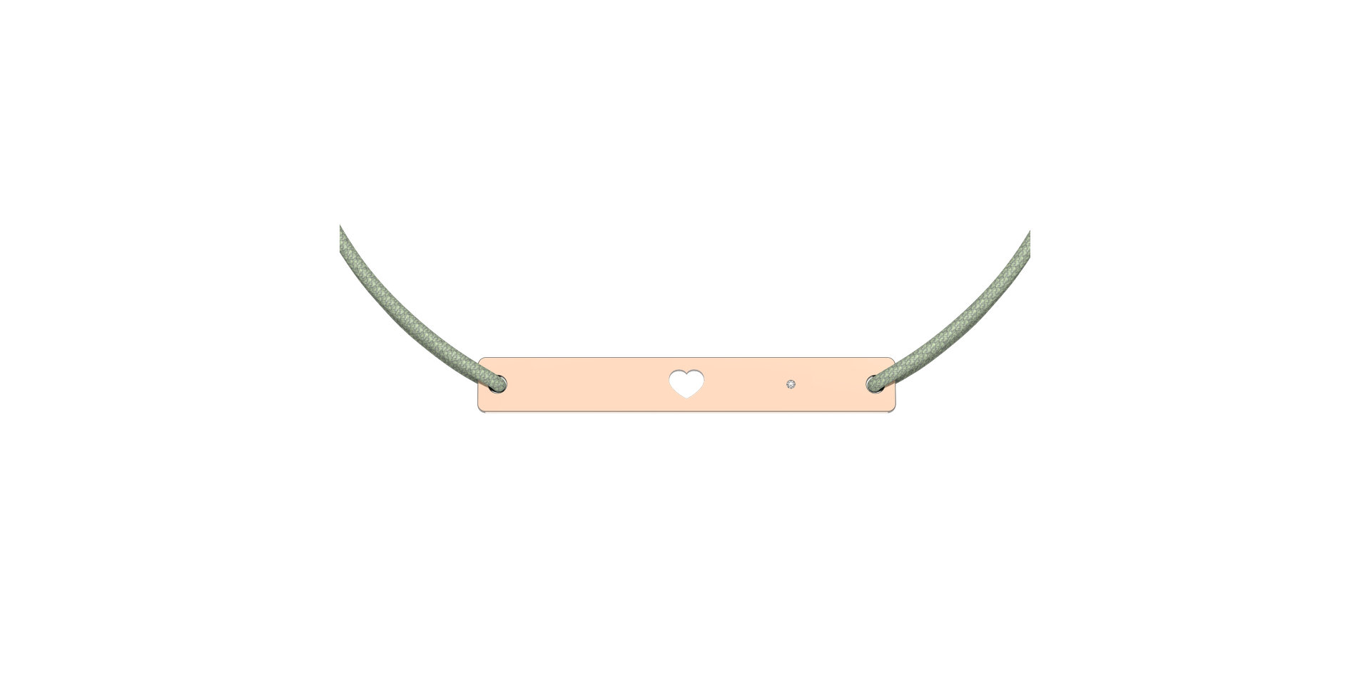 Diamantový náramek se šňůrkou Love U