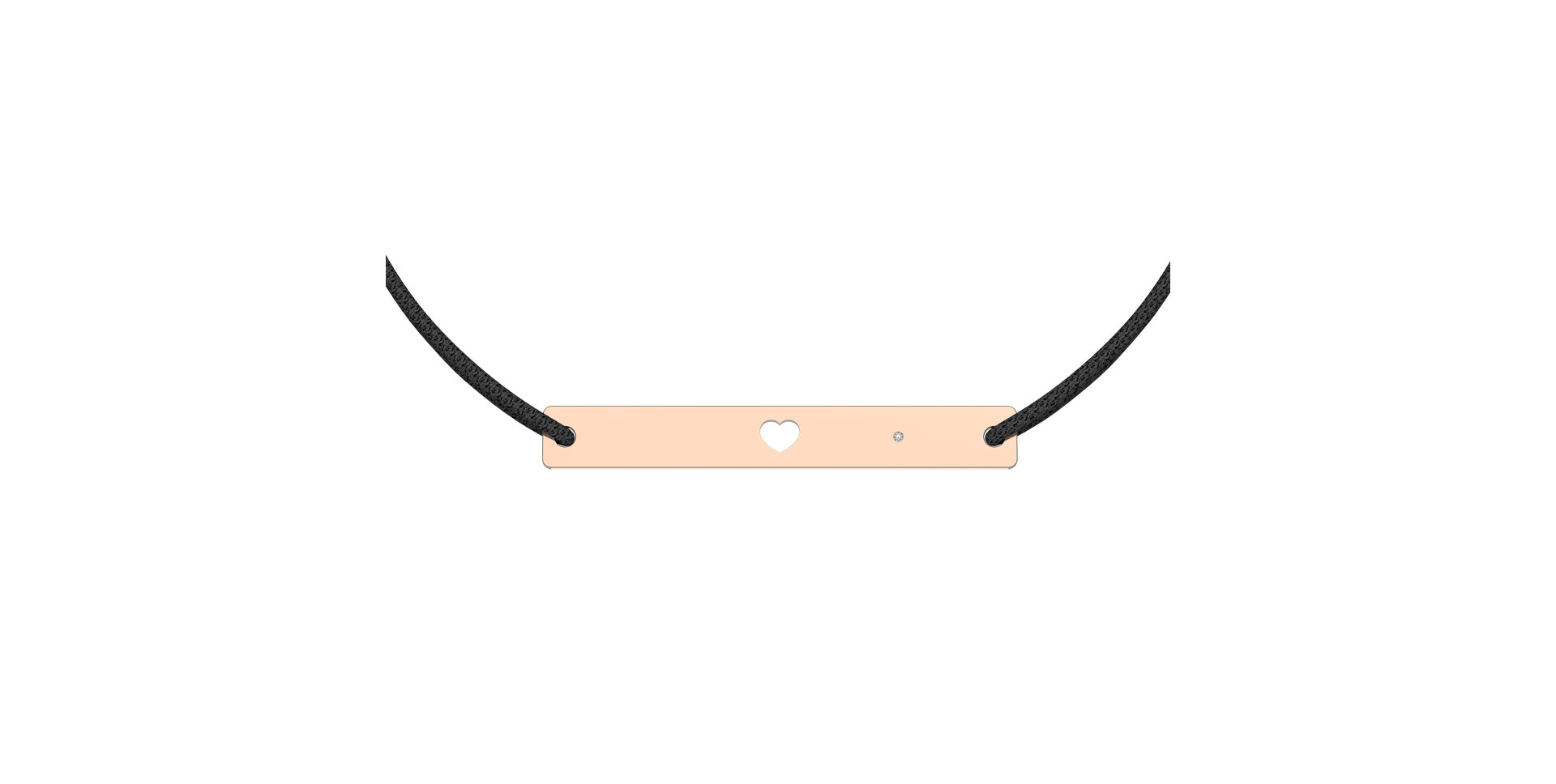 Diamantový náramek se šňůrkou Love U