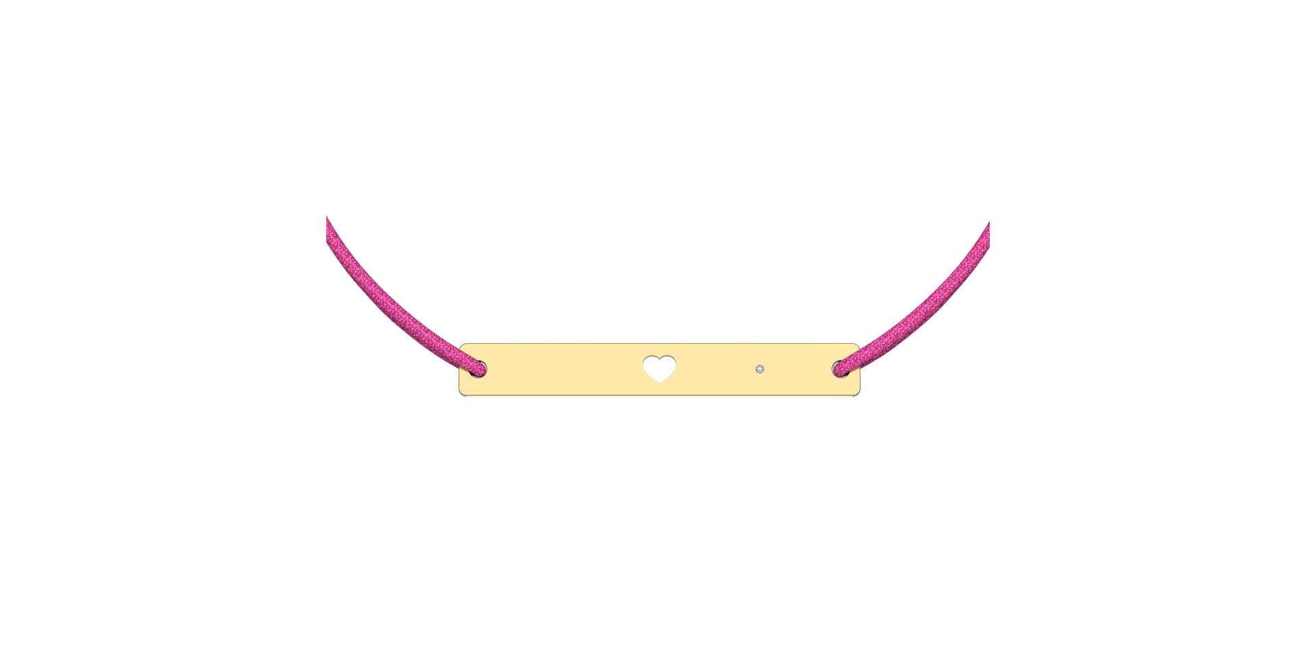 Diamantový náramek se šňůrkou Love U