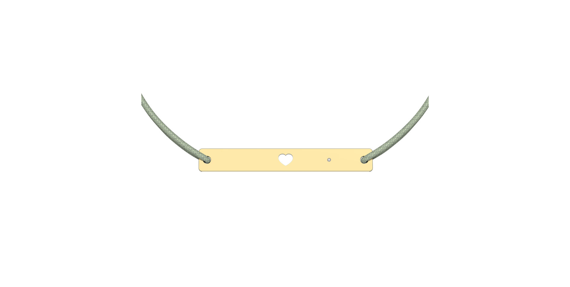 Diamantový náramek se šňůrkou Love U