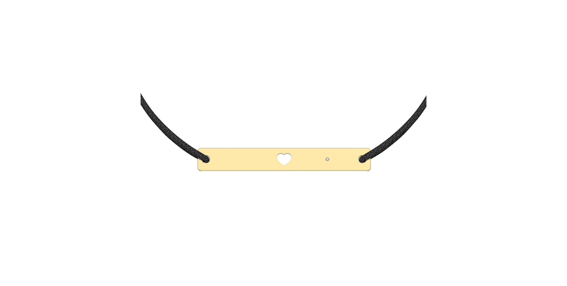 Diamantový náramek se šňůrkou Love U