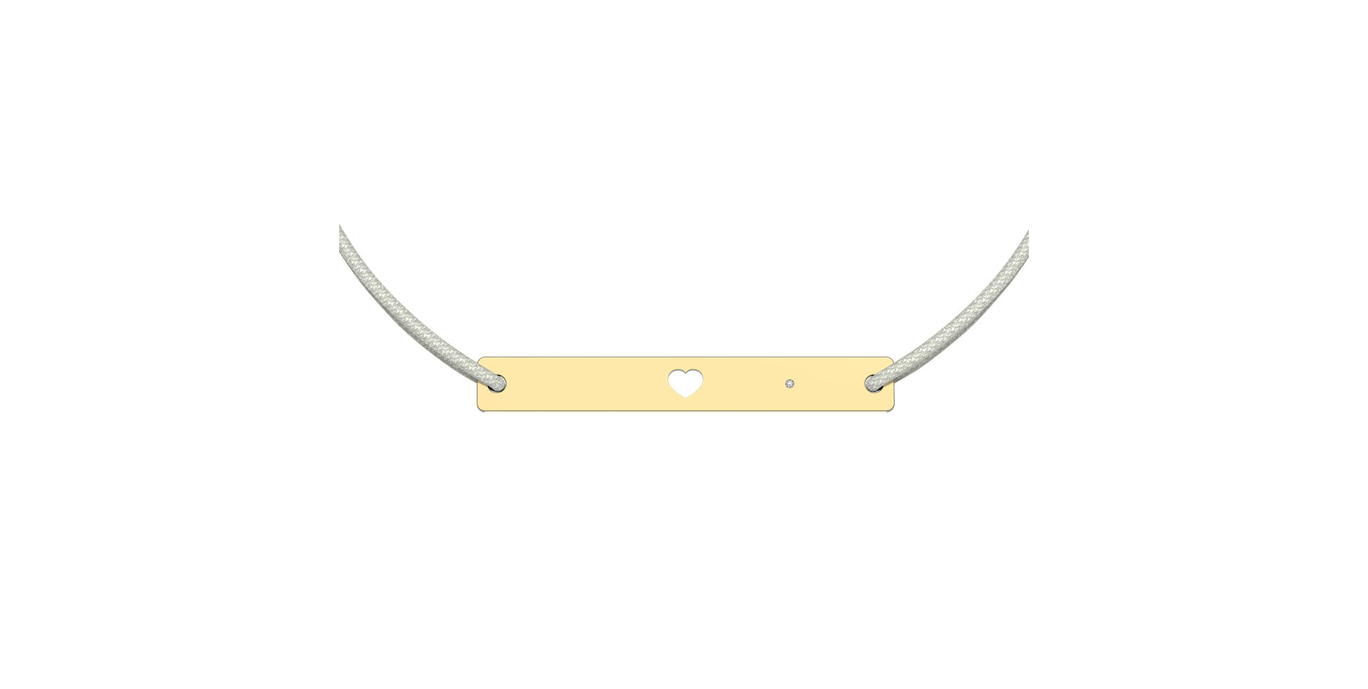 Diamantový náramek se šňůrkou Love U