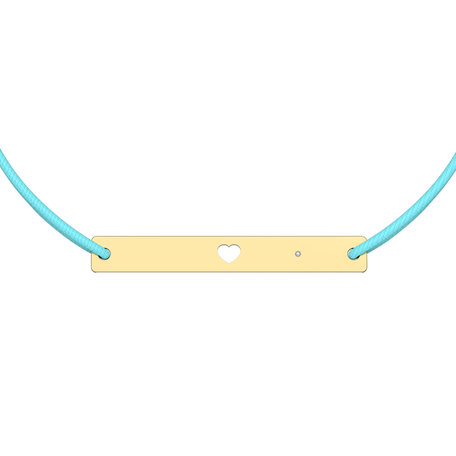 Diamantový náramek se šňůrkou Love U