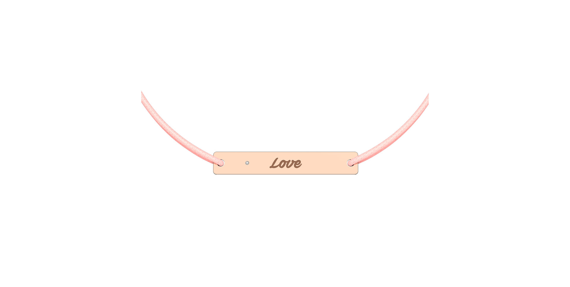 Diamantový náramek se šňůrkou Stamp Diamond