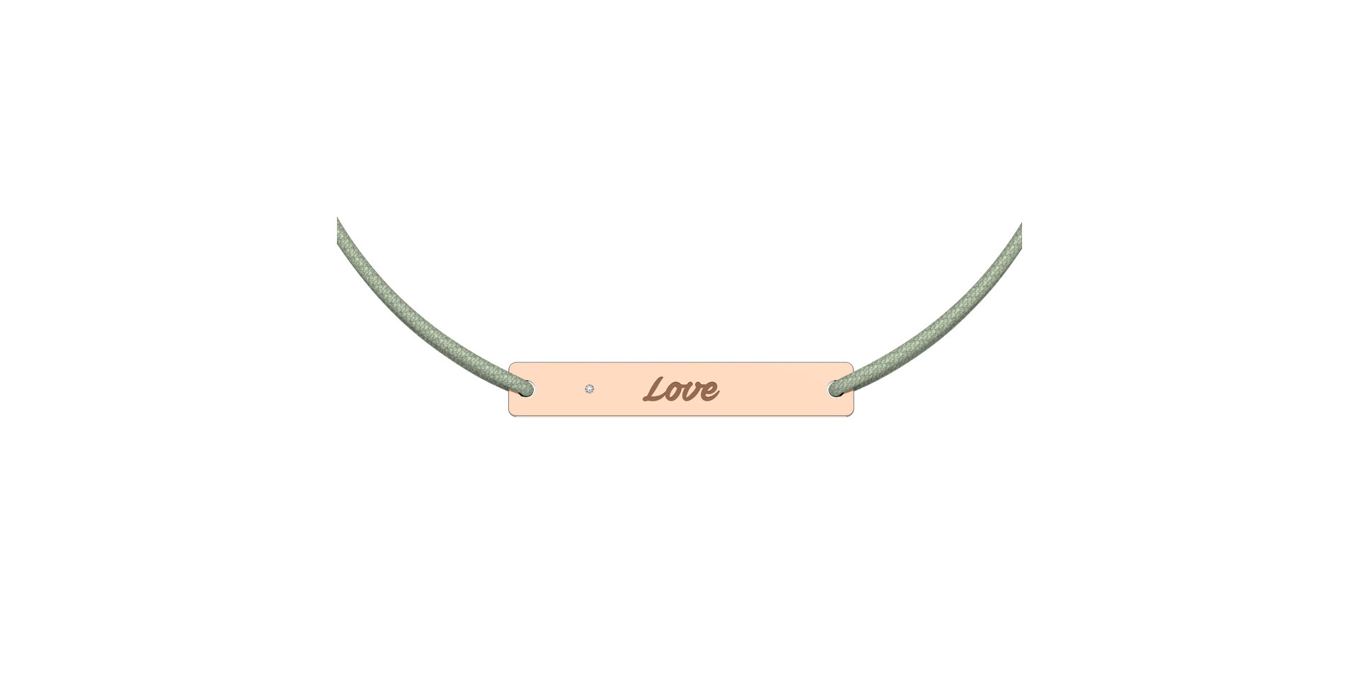 Diamantový náramek se šňůrkou Stamp Diamond