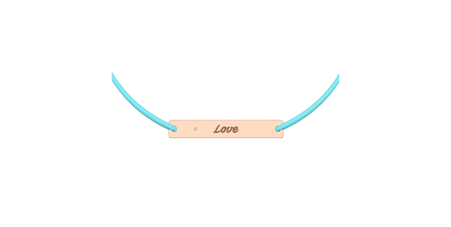 Diamantový náramek se šňůrkou Stamp Diamond