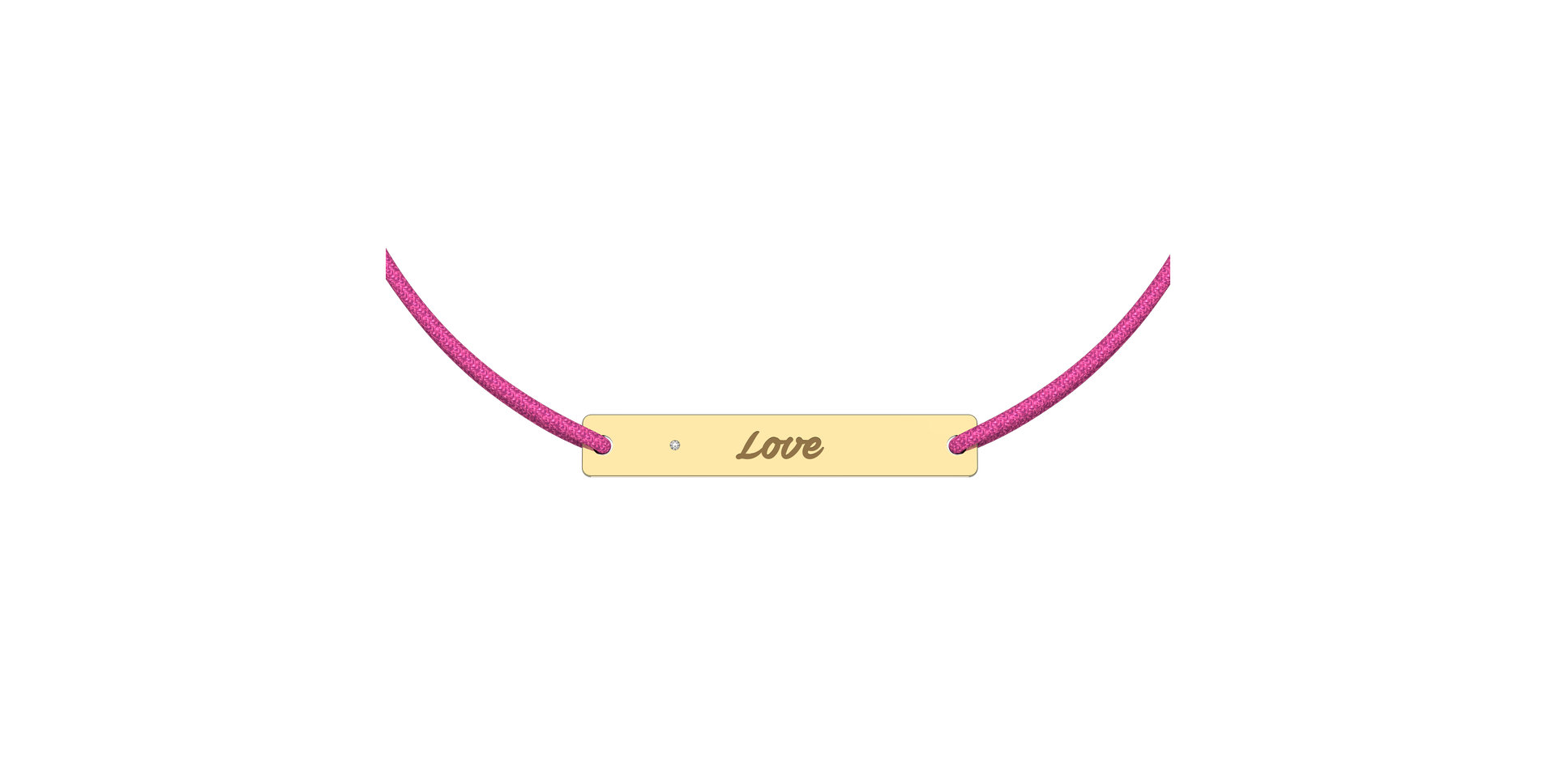 Diamantový náramek se šňůrkou Stamp Diamond