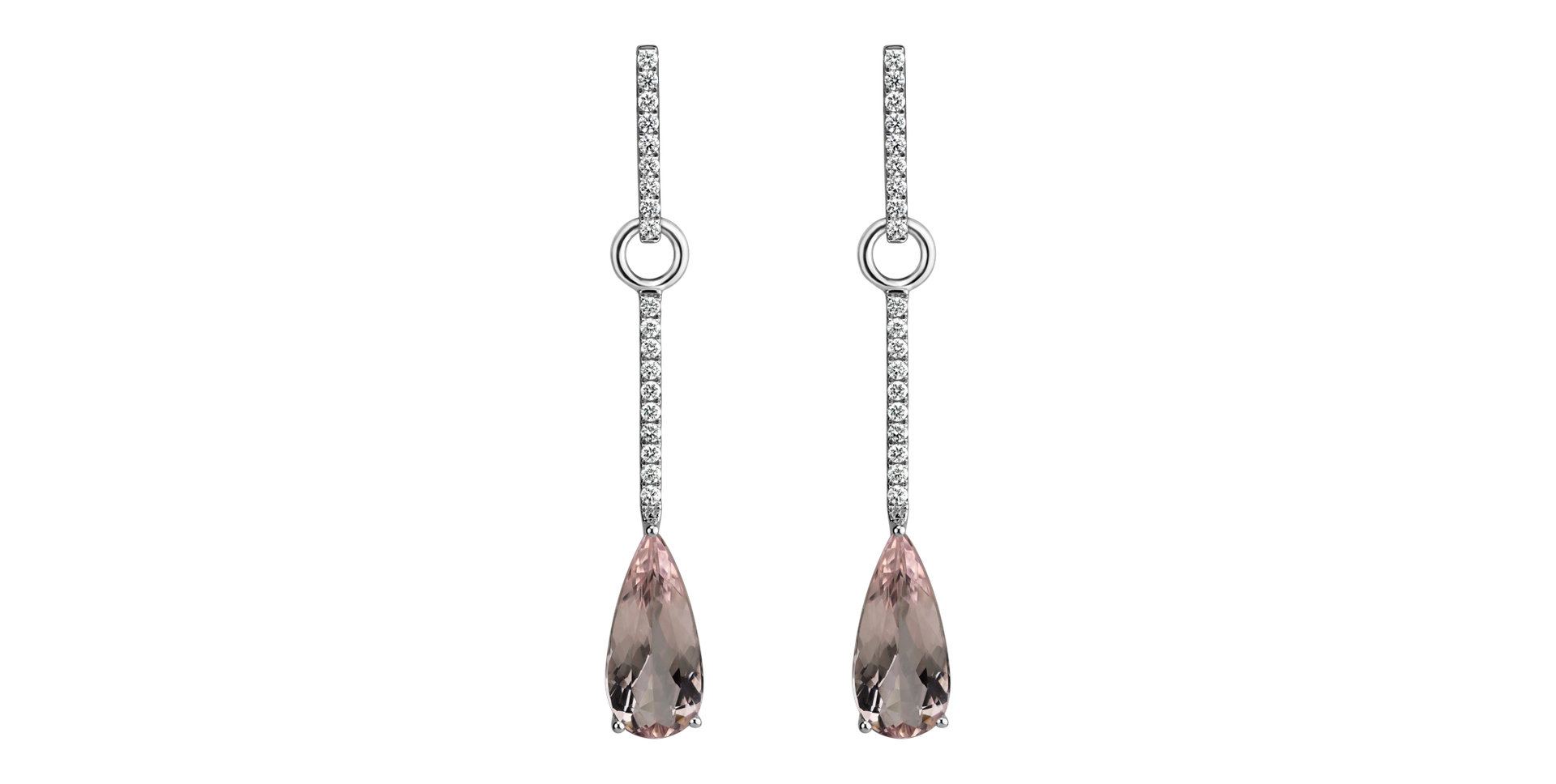 Náušnice s morganitem a diamanty Charming Galaxy