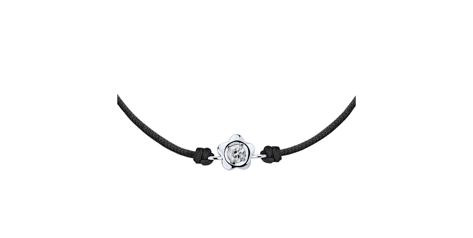 Diamantový náramek se šňůrkou Diamond Blossom