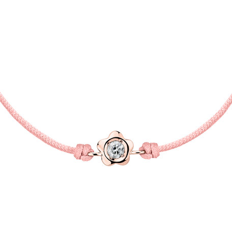 Diamantový náramek se šňůrkou Diamond Blossom