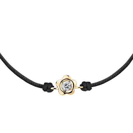 Diamantový náramek se šňůrkou Diamond Blossom