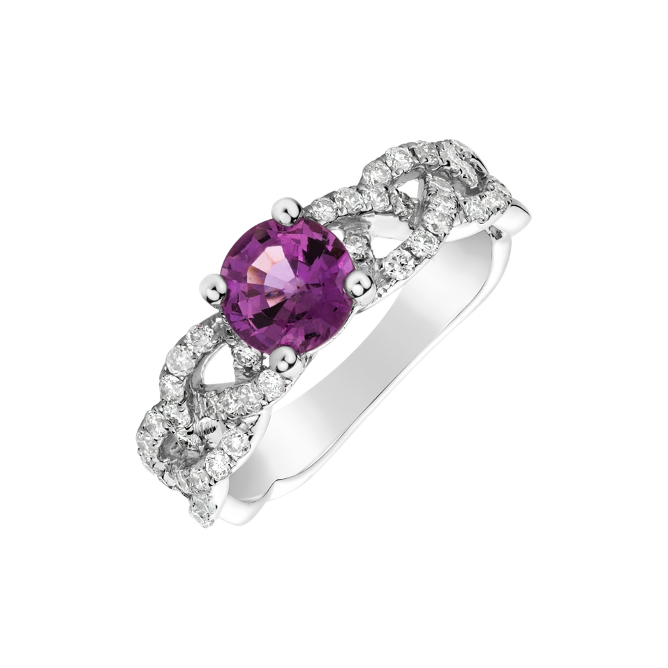 Prsten s safírem a diamanty Aelyra