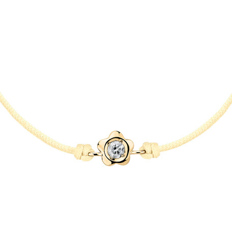 Diamantový náramek se šňůrkou Diamond Blossom