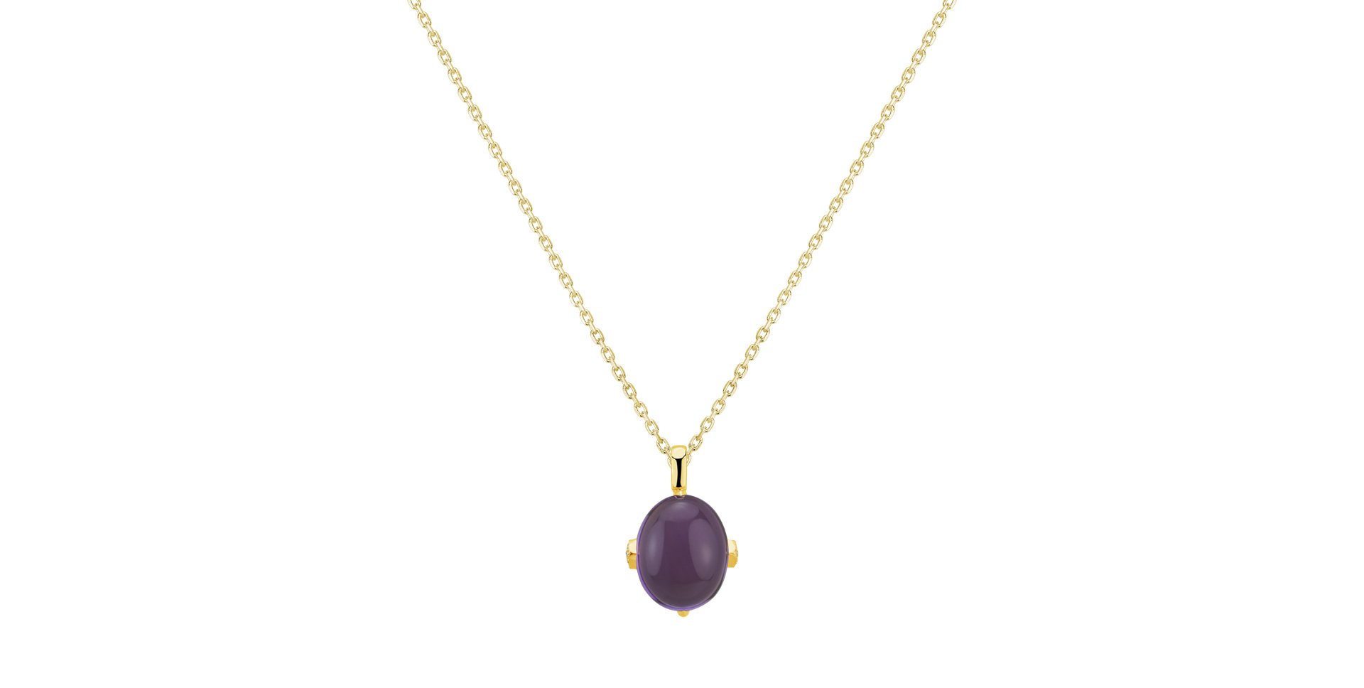 Přívěs s ametystem a diamanty Drop Blossom