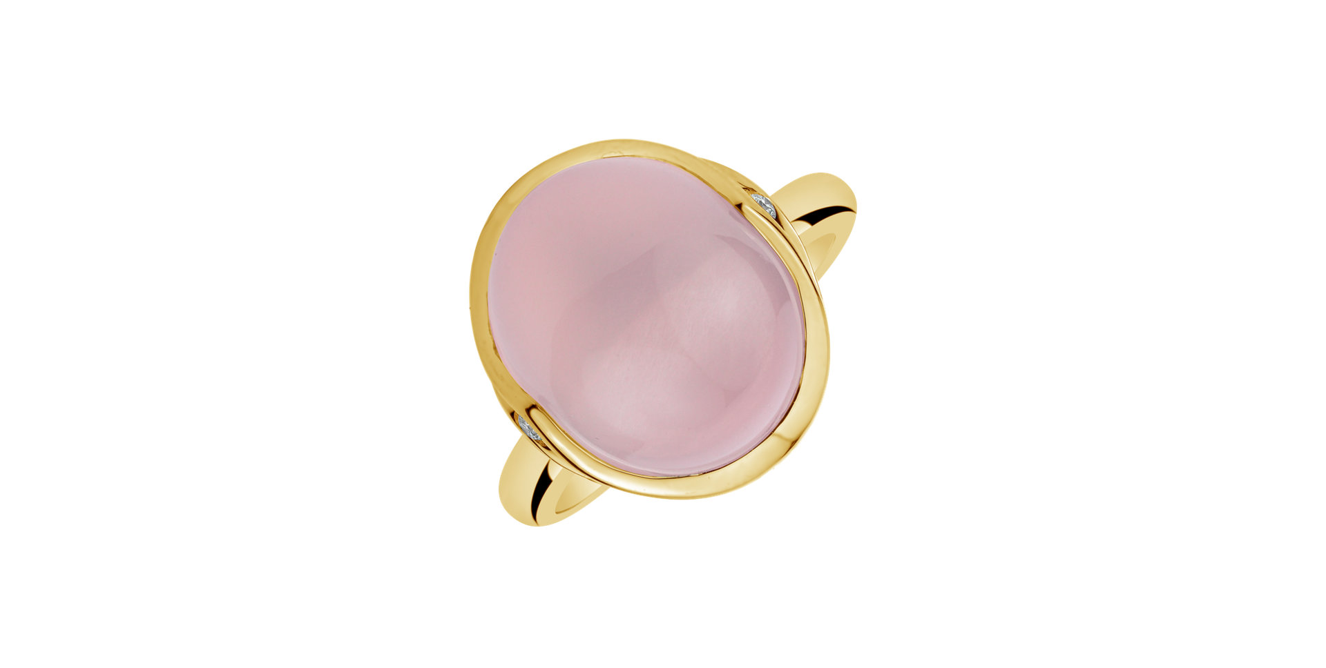 Prsten s růženínem a diamanty Fairytale Drop