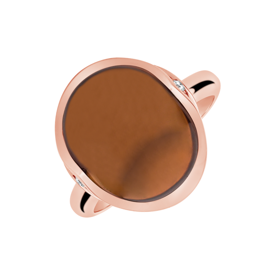 Prsten s quartzem diamanty Fairytale Drop