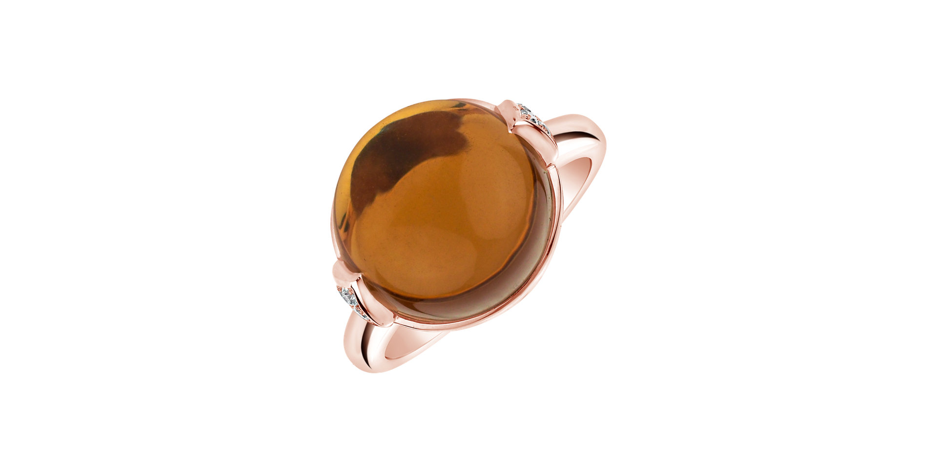 Prsten s quartzem a diamanty Fairy Blossom