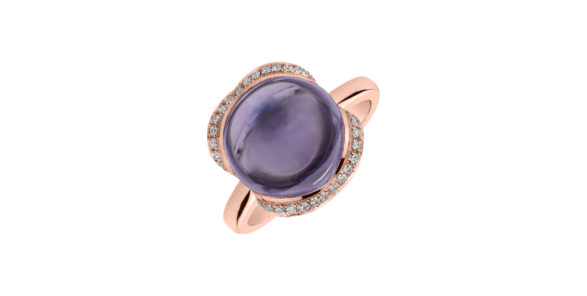 Prsten s ametystem a diamanty Rainbow Princess