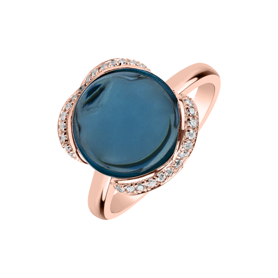 Prsten s topazem a diamanty Rainbow Princess