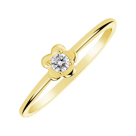 Prsten s diamantem Delightful Flower