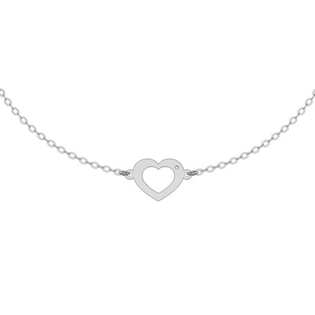 Náramek s diamantem Hearts