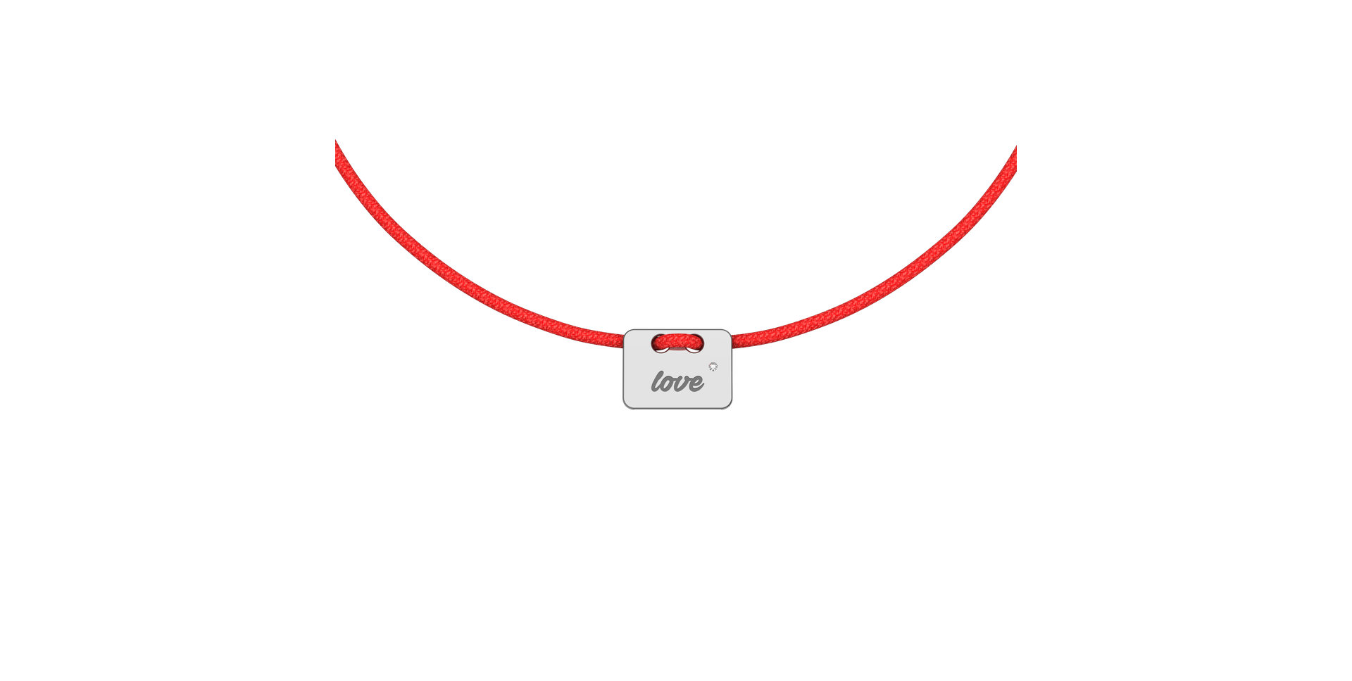 Diamantový náramek se šňůrkou Military Stamp Love