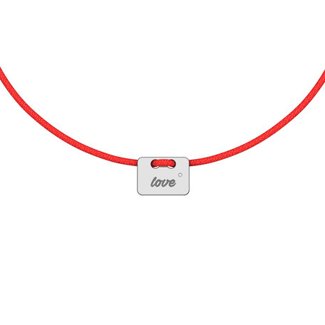 Diamantový náramek se šňůrkou Military Stamp Love