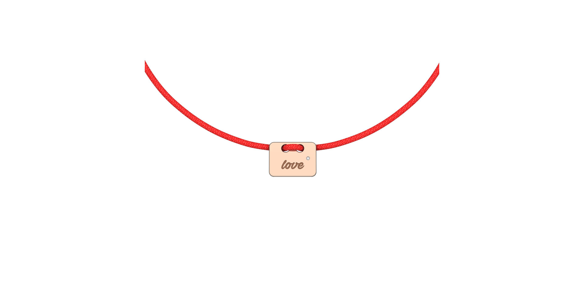 Diamantový náramek se šňůrkou Military Stamp Love