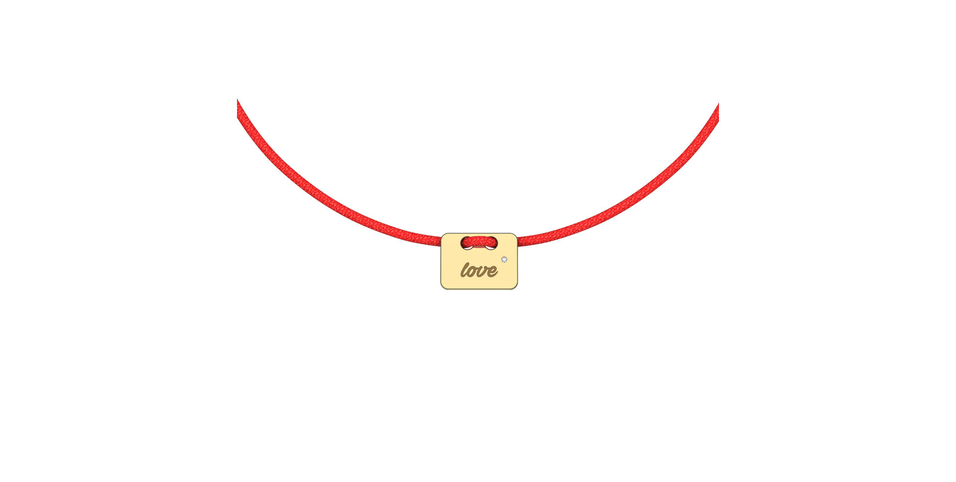 Diamantový náramek se šňůrkou Military Stamp Love