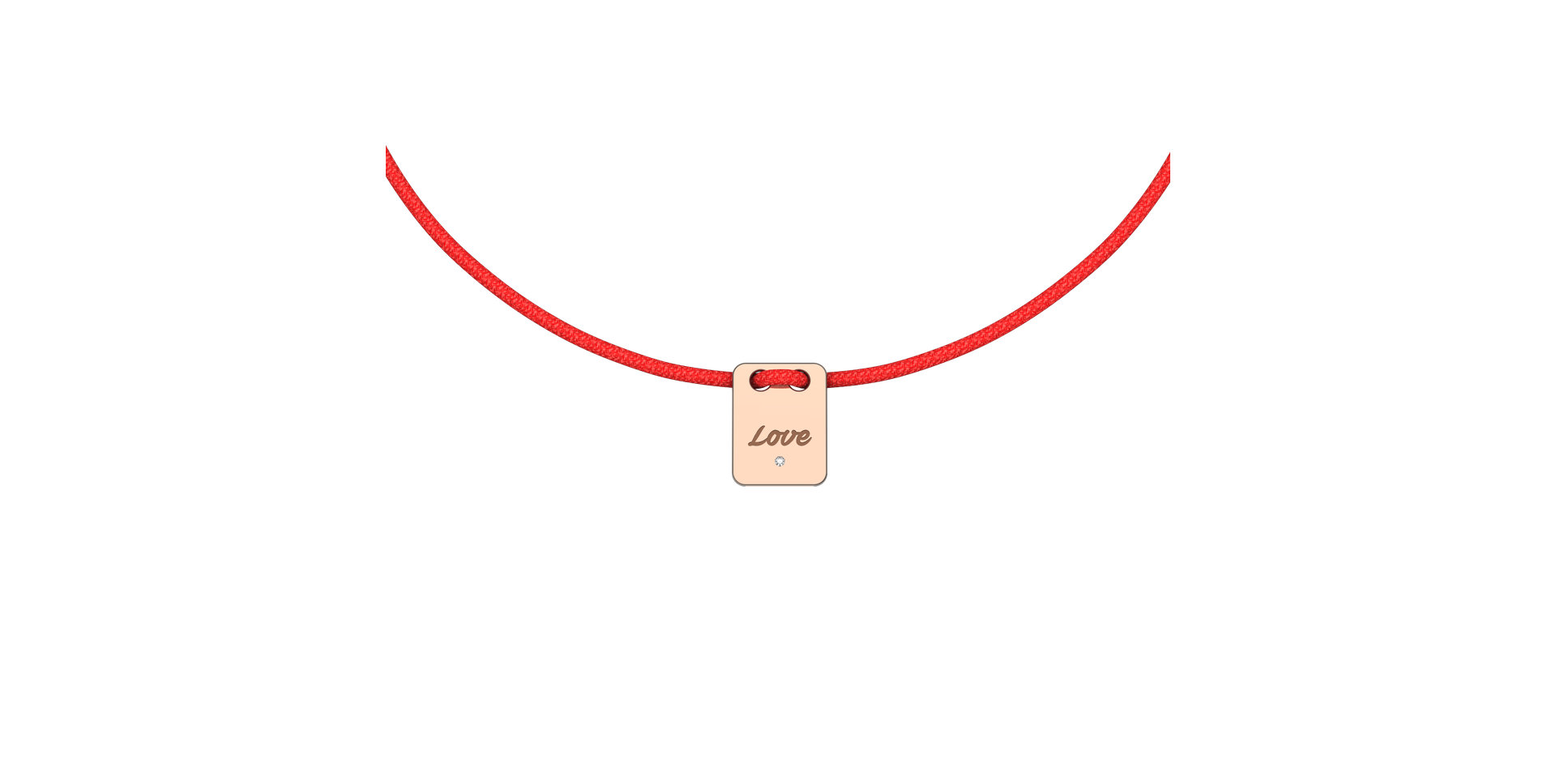 Diamantový náramek se šňůrkou Mini Stamp Love