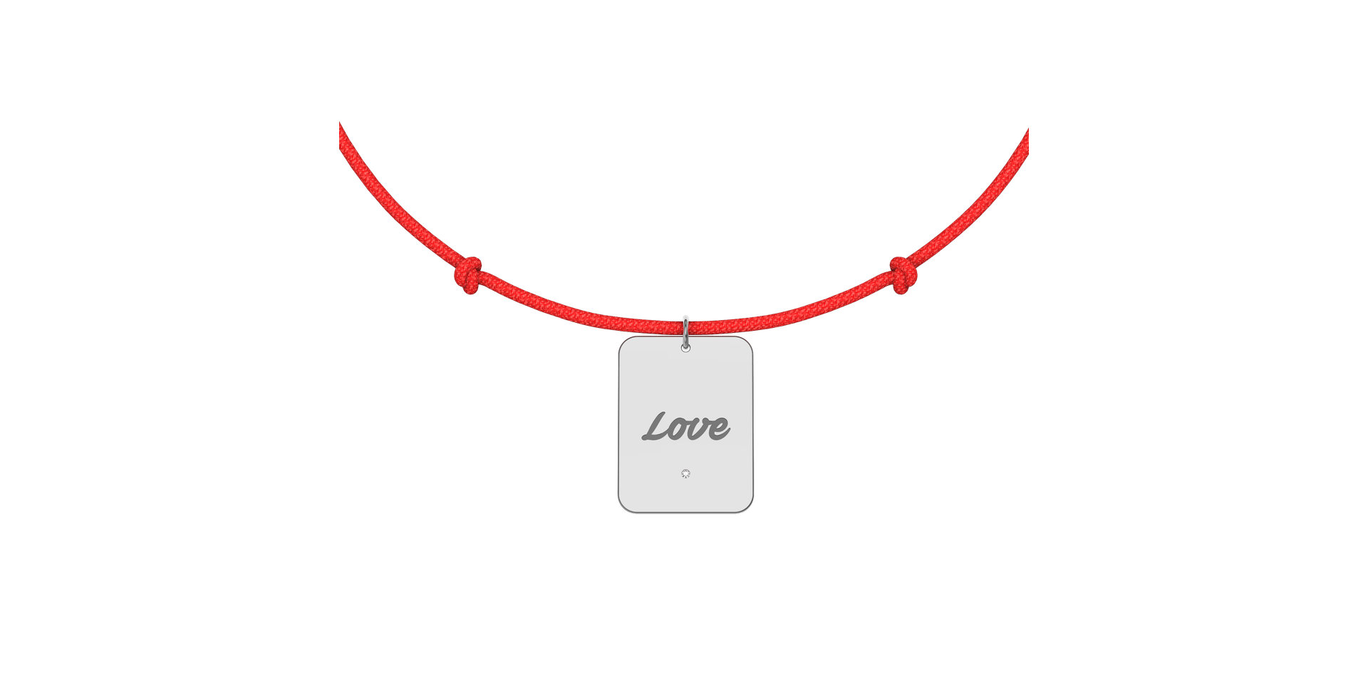 Diamantový náramek se šňůrkou Stamp Love