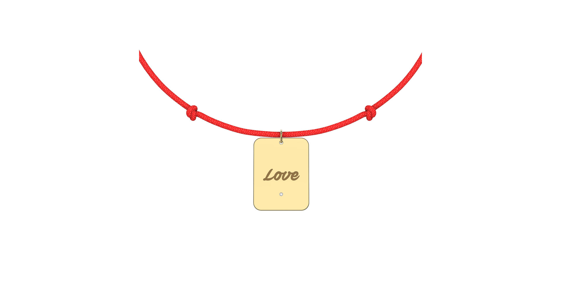 Diamantový náramek se šňůrkou Stamp Love