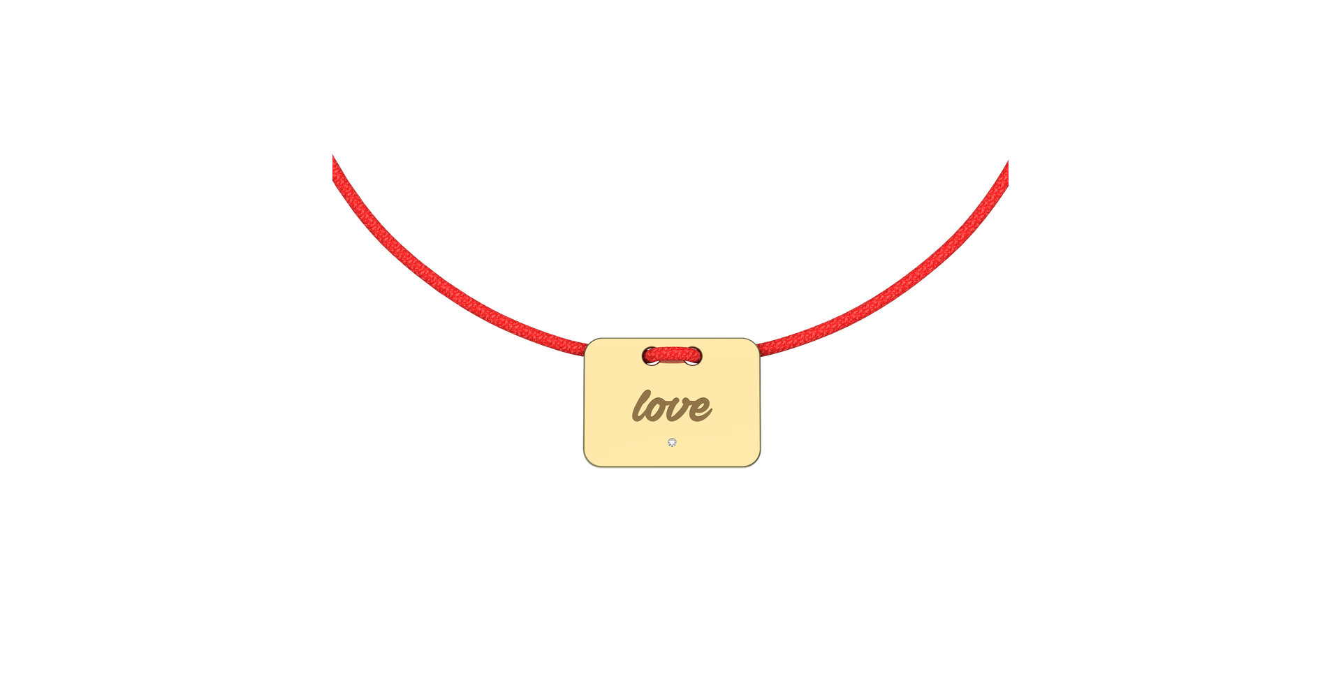 Diamantový náramek se šňůrkou Military Stamp Love