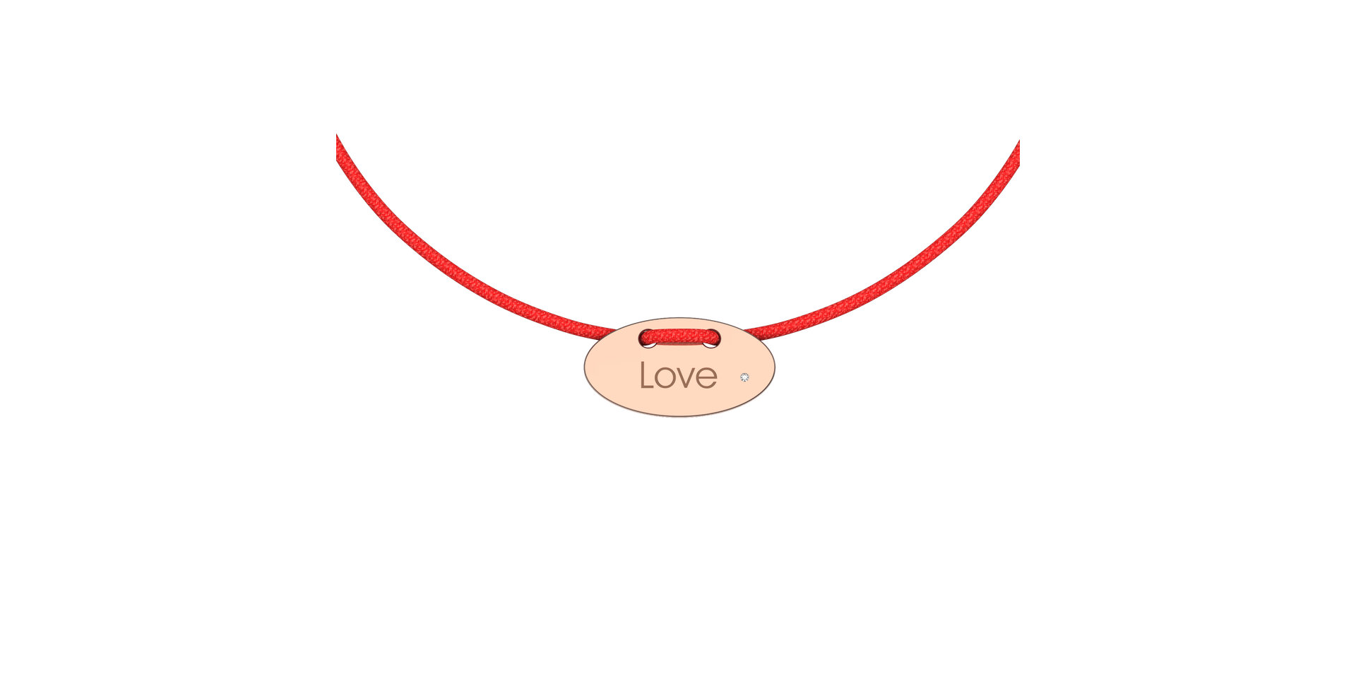 Diamantový náramek se šňůrkou Stamp