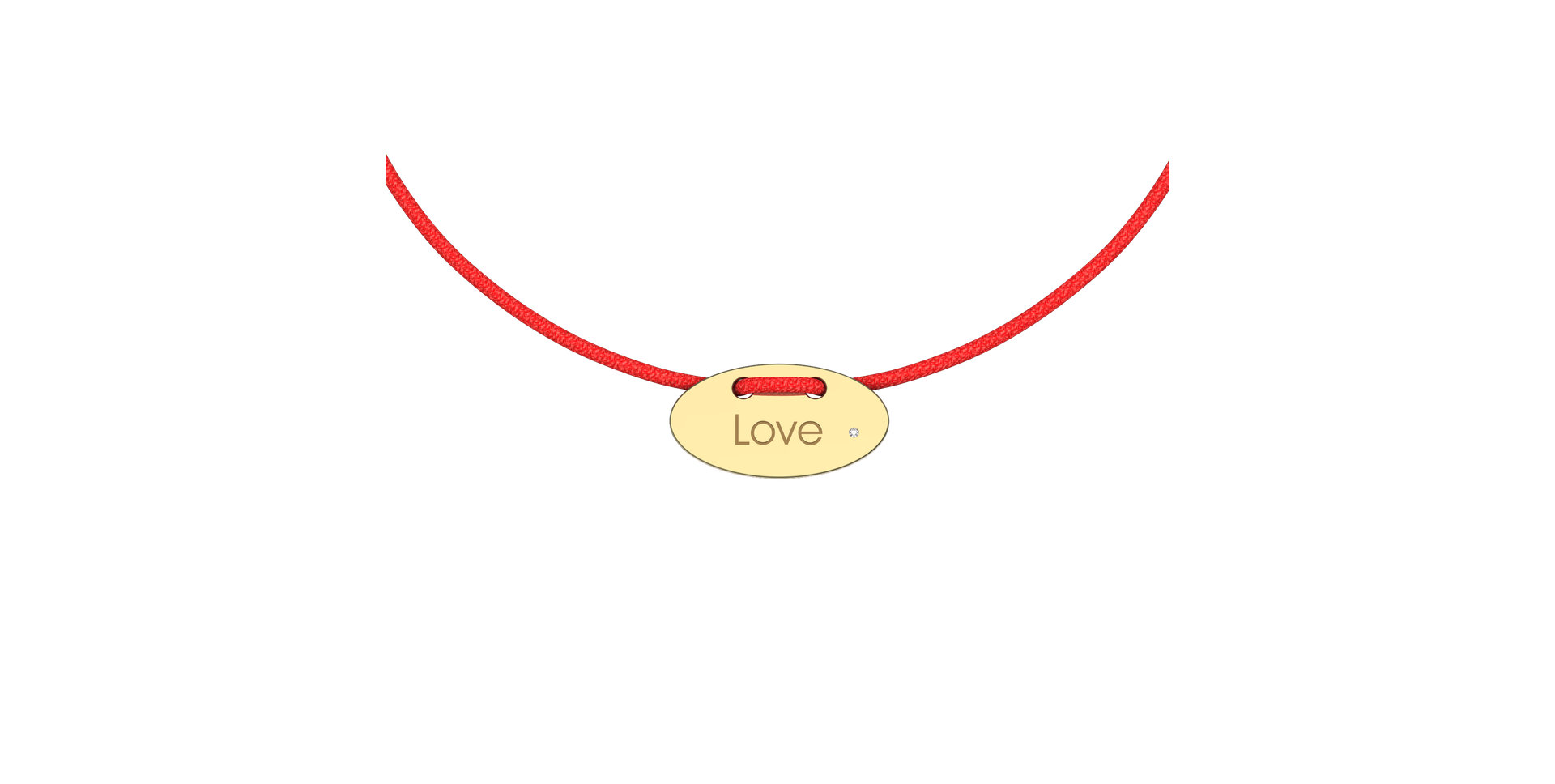 Diamantový náramek se šňůrkou Stamp