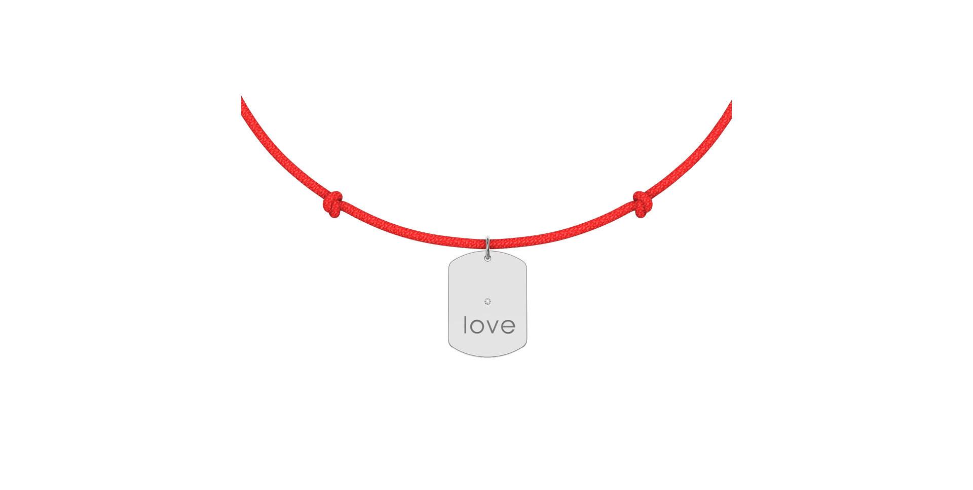 Diamantový náramek se šňůrkou Military Stamp