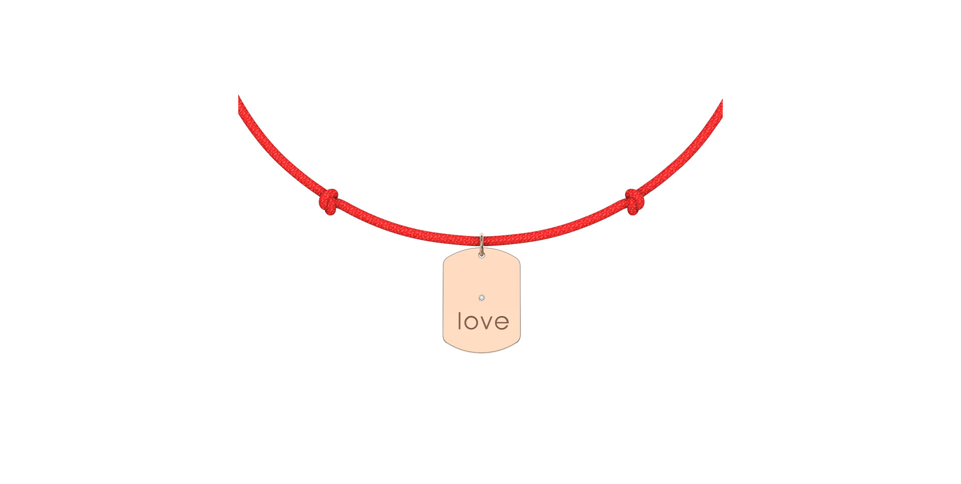 Diamantový náramek se šňůrkou Military Stamp