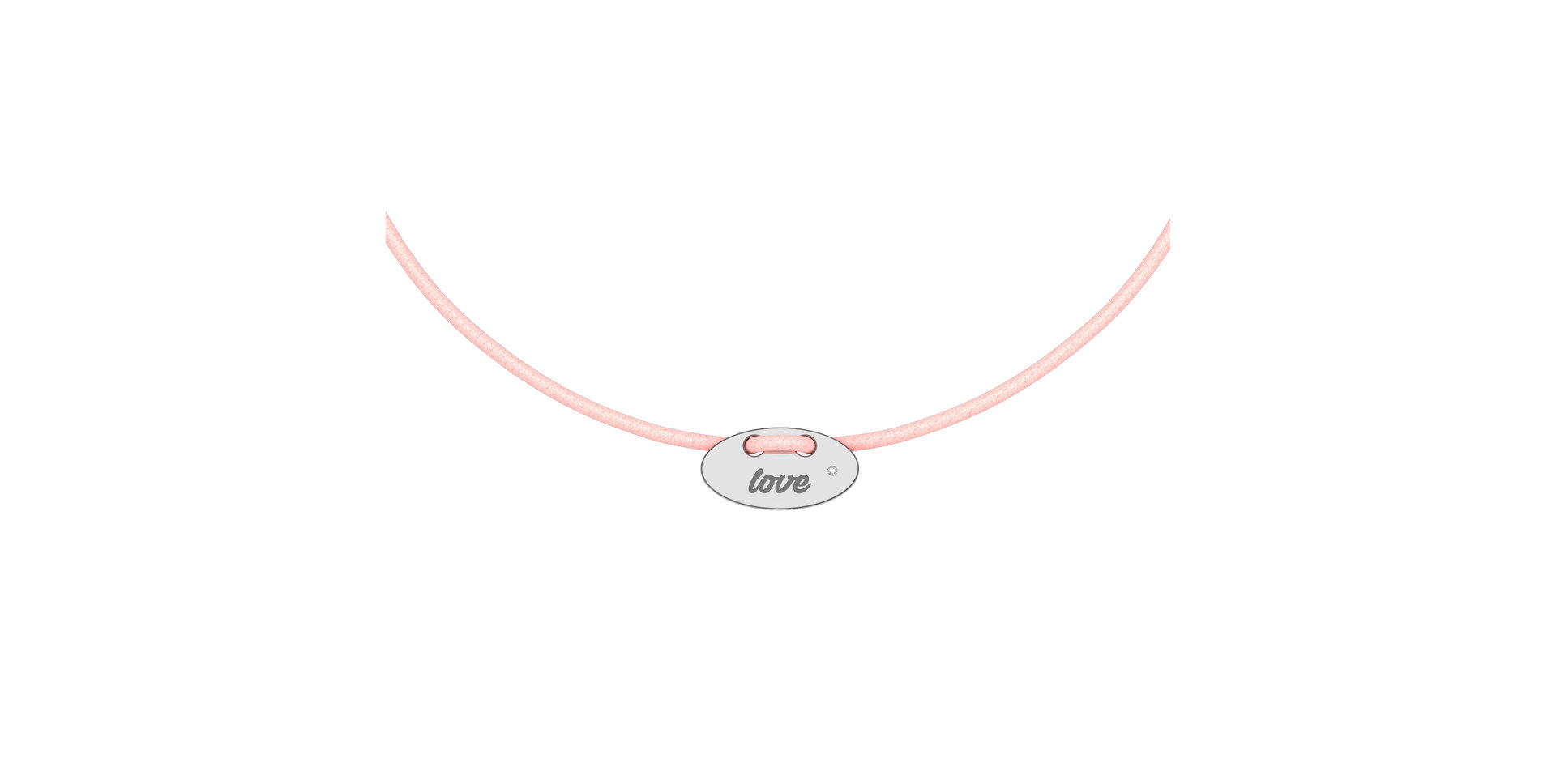 Diamantový náramek se šňůrkou Mini Stamp