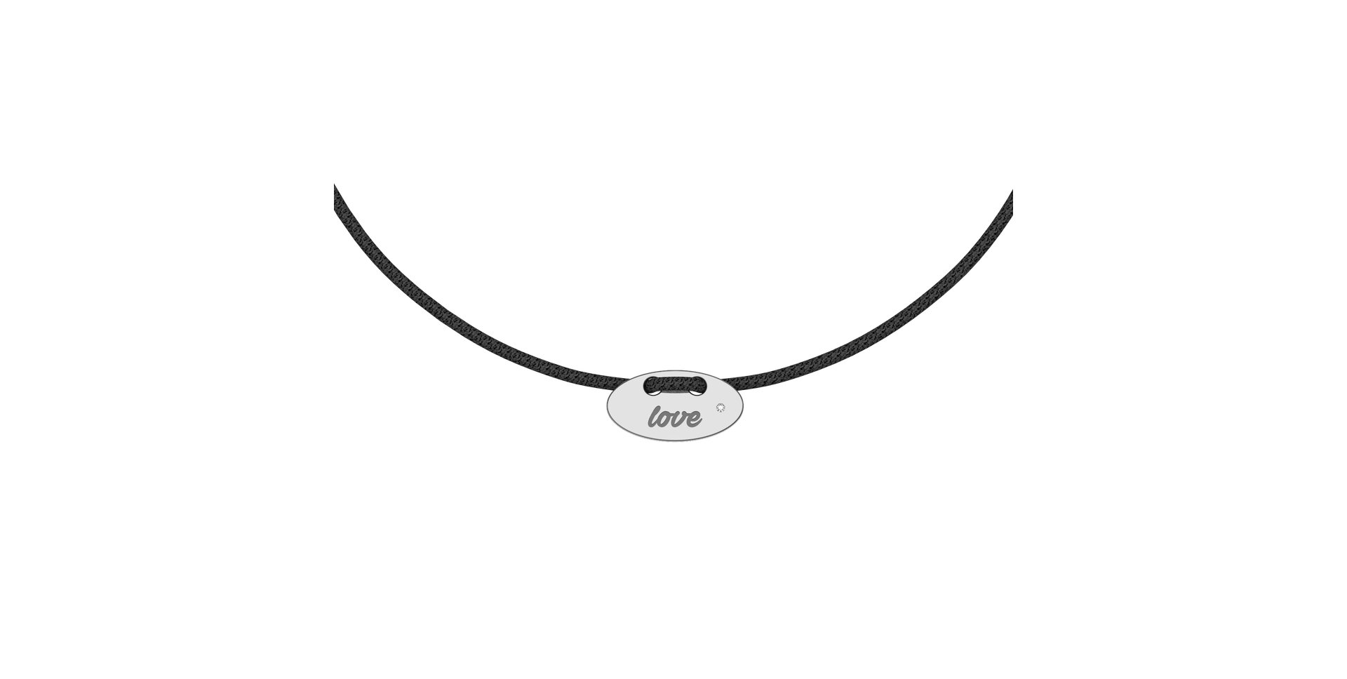 Diamantový náramek se šňůrkou Mini Stamp