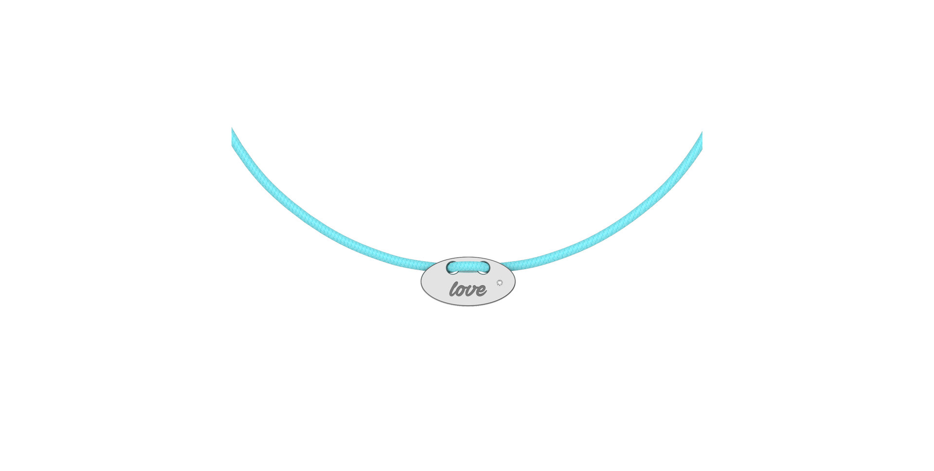 Diamantový náramek se šňůrkou Mini Stamp