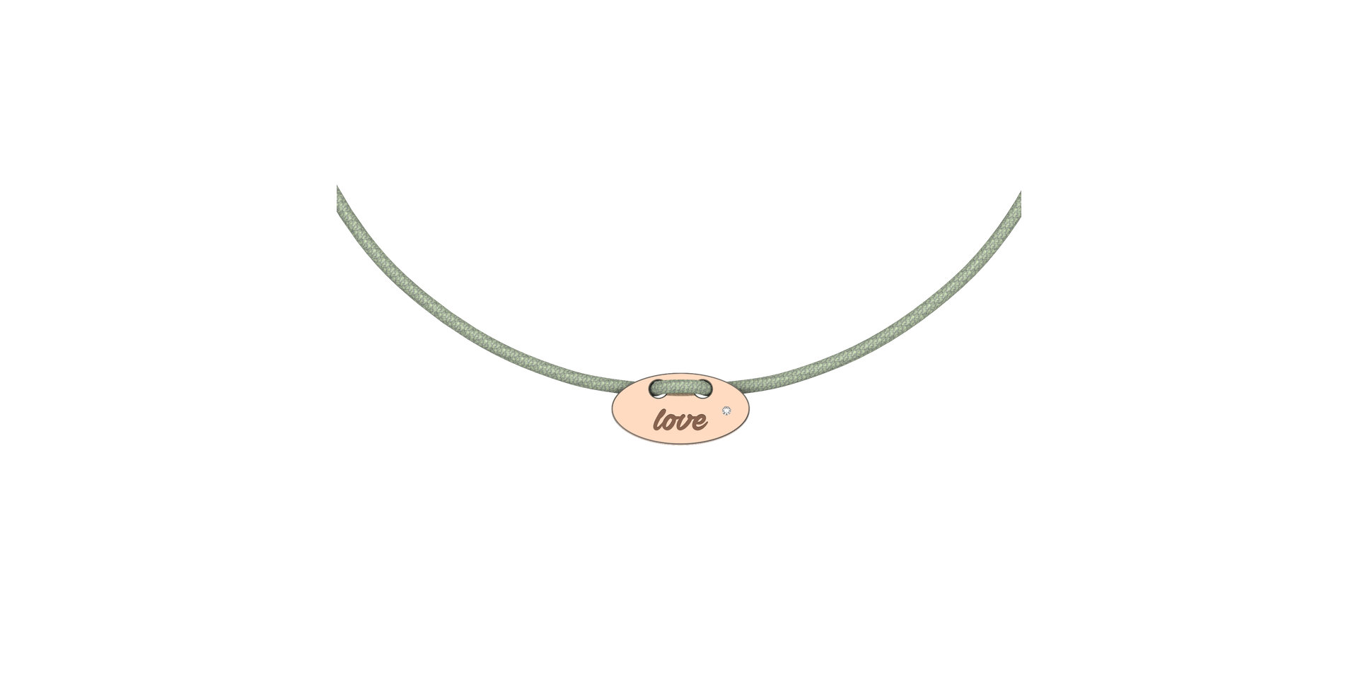 Diamantový náramek se šňůrkou Mini Stamp