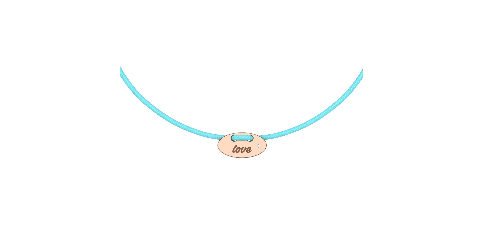 Diamantový náramek se šňůrkou Mini Stamp