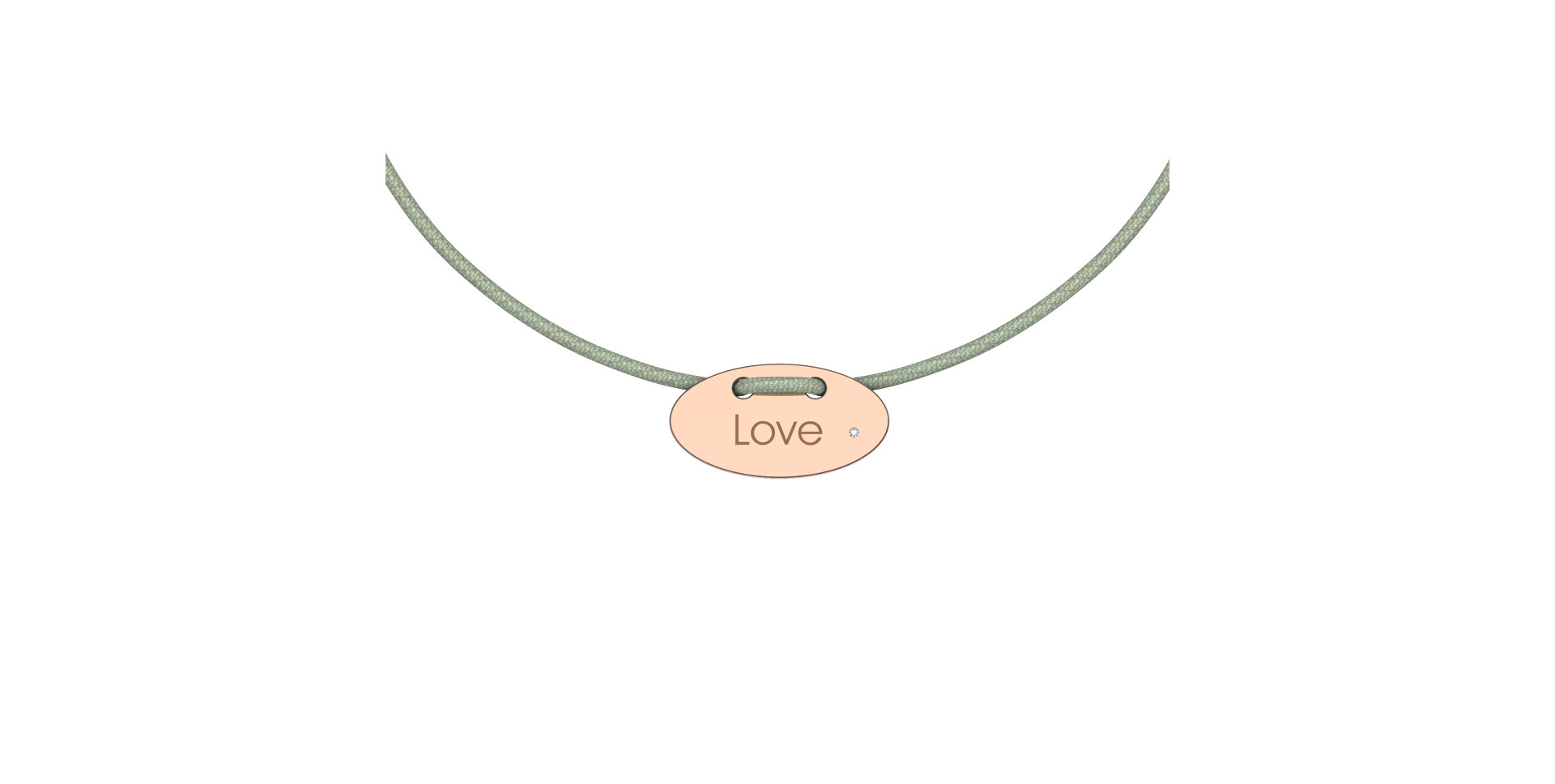 Diamantový náramek se šňůrkou Stamp