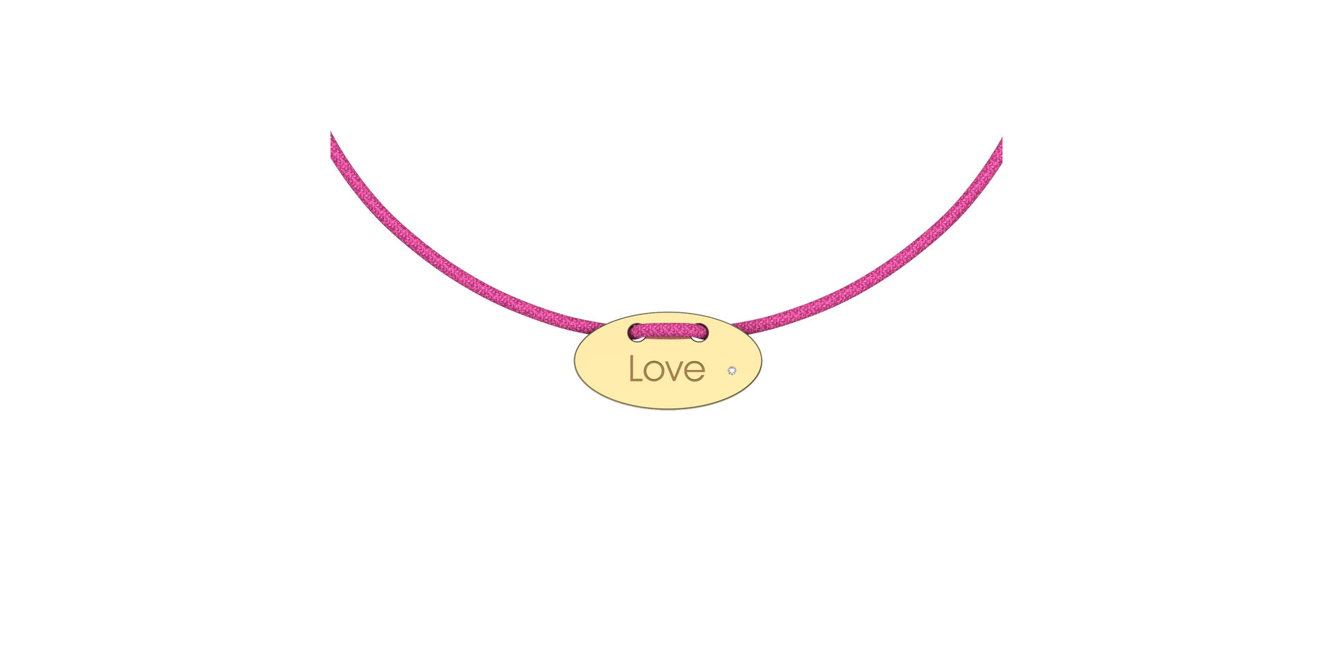 Diamantový náramek se šňůrkou Stamp